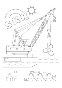 SKK起重機船のぬりえ